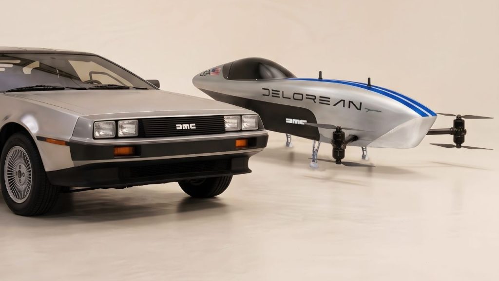 DeLorean enters the skies by teaming up with an electric flying car racing organization