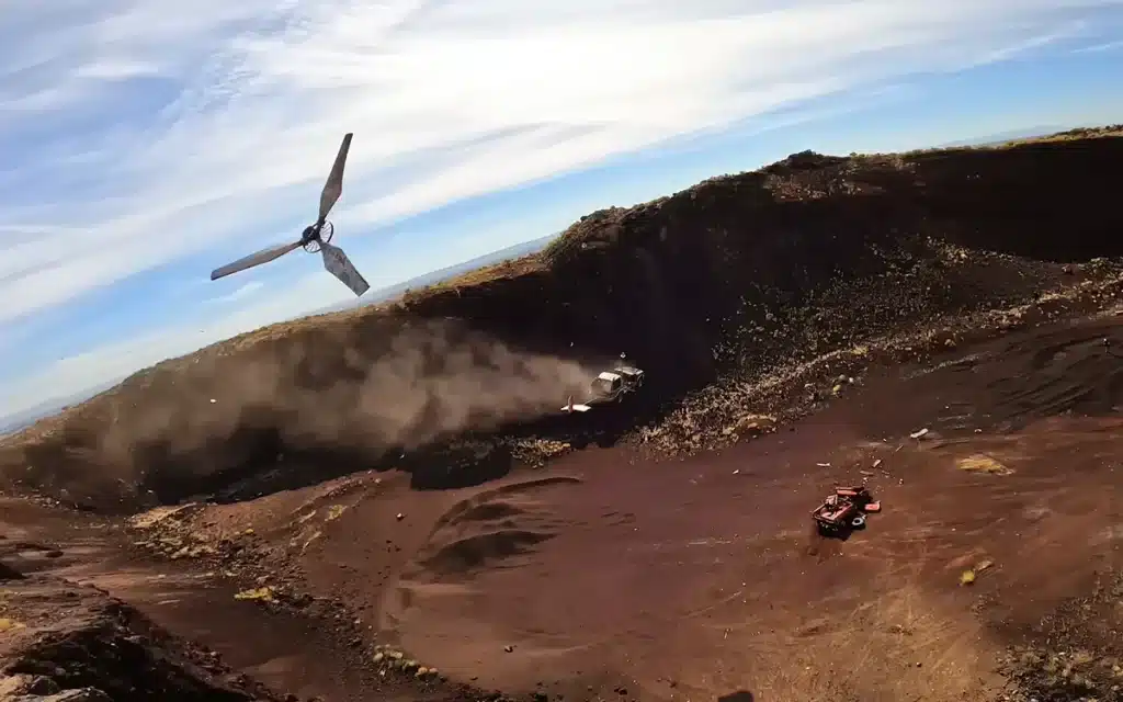These heavy metal car fanatics from Utah made a homemade helicopter out of a flying SUV, and pushed it off a cliff to see if it could actually fly - HeavyDSparks