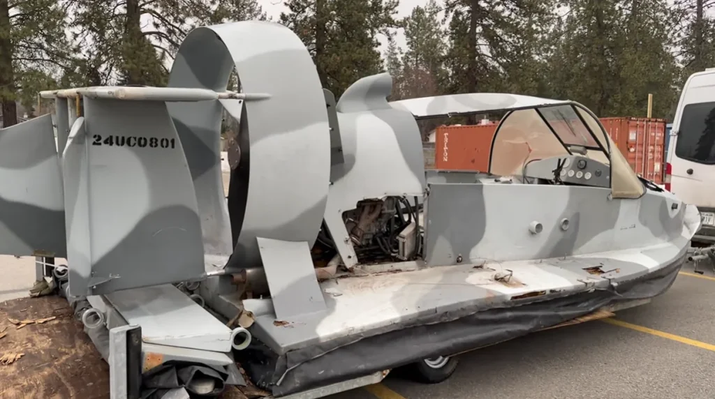 American restoring flying hovercraft that had sat abandoned for 10 years finds thousands of ants living inside it