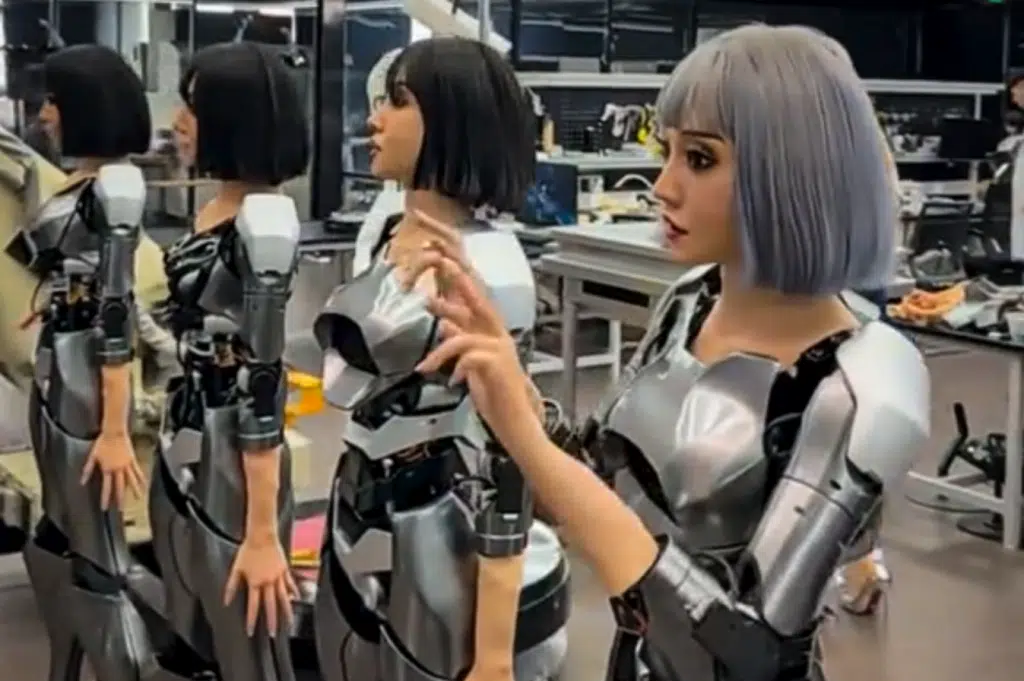 Footage of humanoid robot factory in China