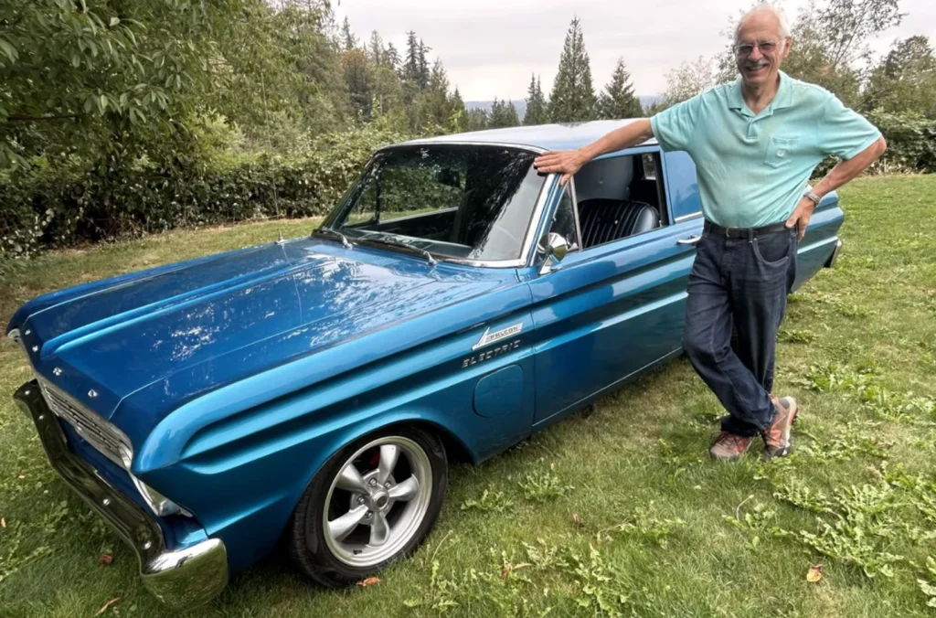 Rusty 1965 Ford Falcon transformed into 280‑hp electric van using Mach‑E parts