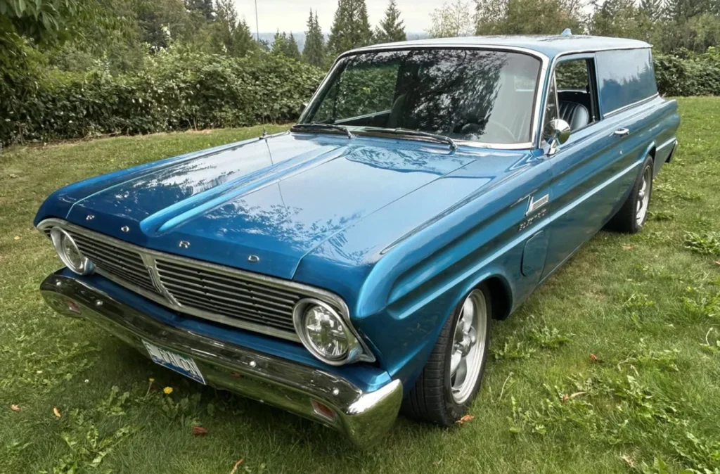 Rusty 1965 Ford Falcon transformed into 280‑hp electric van using Mach‑E parts