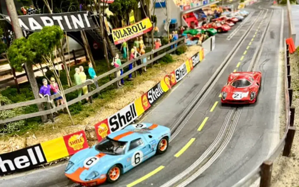 Hidden inside this 1969 Ford GT40 race car is a secret slot car track