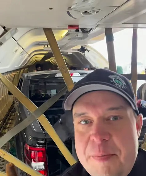 Ford Maverick has to be stuffed inside a Boeing 737 because the yearly boat to customer living in remote Canada village is too late