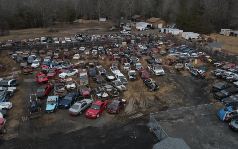 Mustang junkyard in Maryland is full to the brim with muscle cars that have been sitting for years
