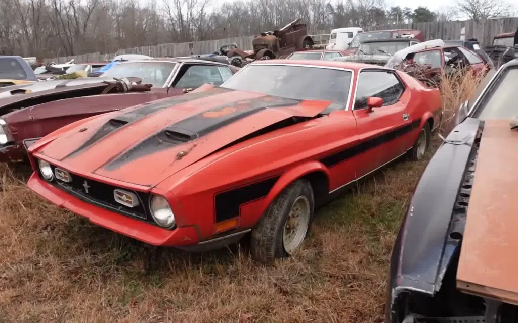 Ford Mustang junkyard in Maryland is full to the brim with muscle cars that have been sitting for years