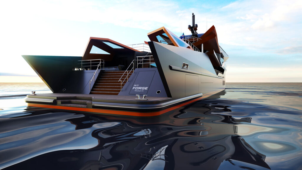 Forge volcano yacht rear