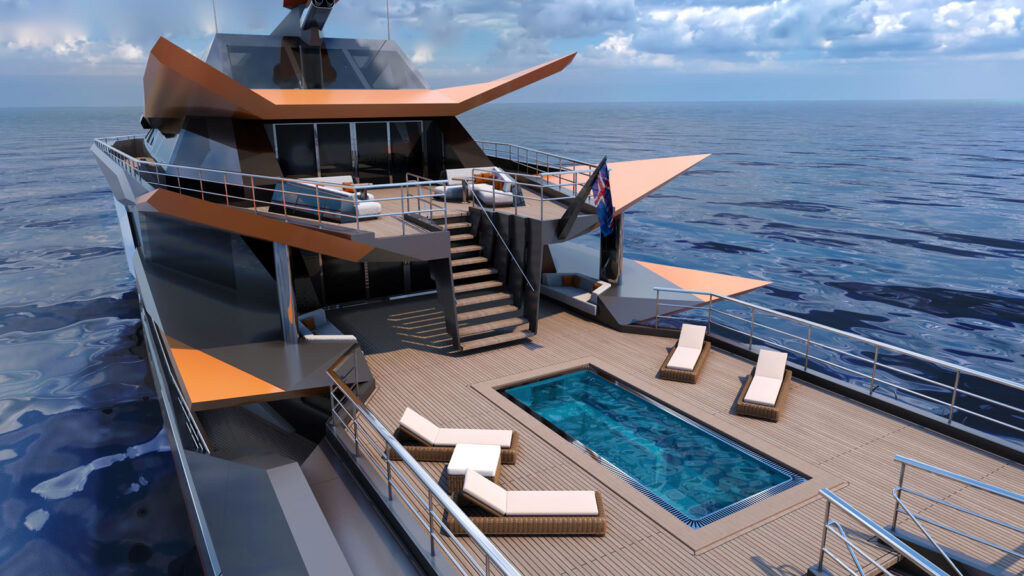 Forge volcano yacht swimming pool