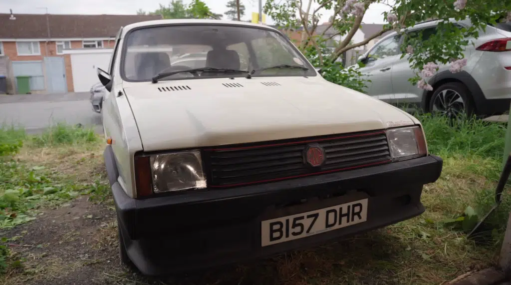 Forgotten MG Metro Turbo barn find surprises as the classic hot hatch, low mileage car, British performance car, and turbocharged vehicle runs after 33 years