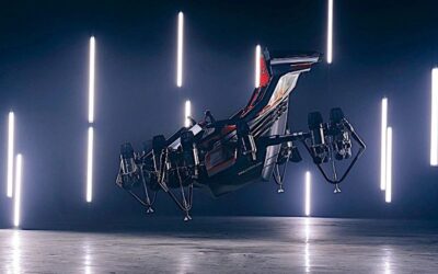 This crazy turbojet-powered VTOL looks like a flying supercar bucket seat