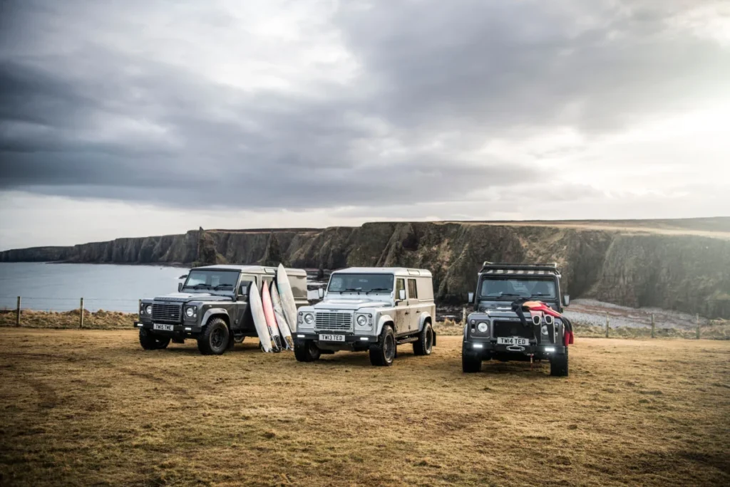 Charles Fawcett bought 240 Land Rover Defenders for his company, Twisted, turning the cars into a very notable car investment