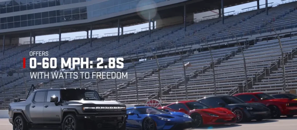 GMC Hummer EV races Ford GT, Dodge Hellcat and three iconic supercars and the video will frustrate car purists