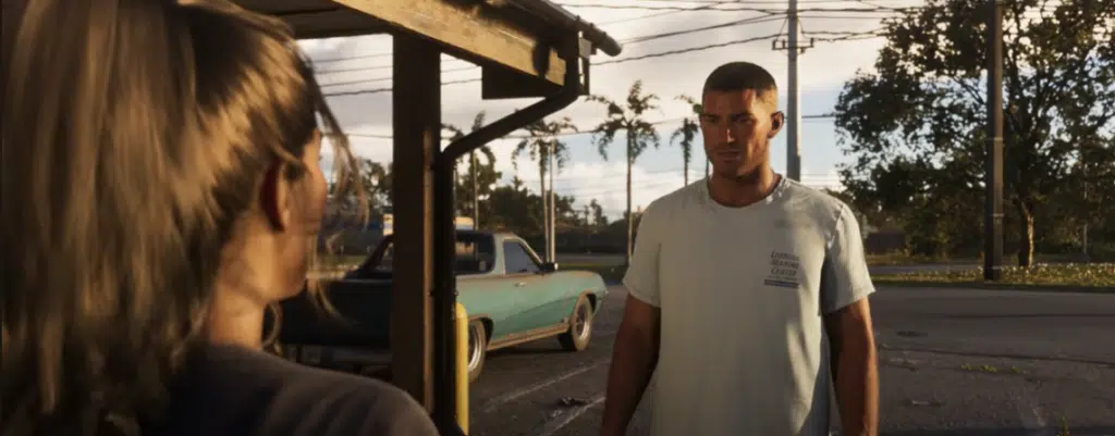 Jason appears to be driving a car inspired by a Chevrolet El Camino in GTA 6.