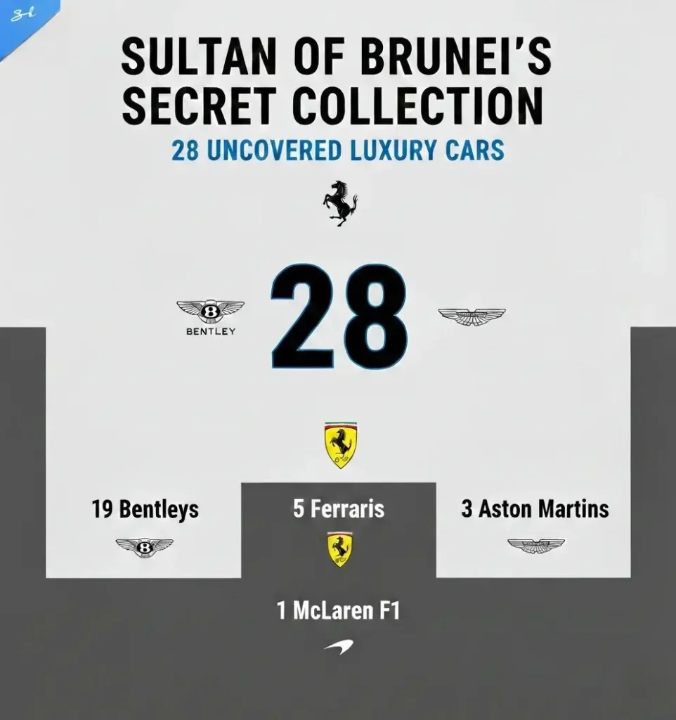 A photographer exposed the Sultan of Brunei’s 28 most secret cars that are guarded by armed personnel and were never meant to be seen