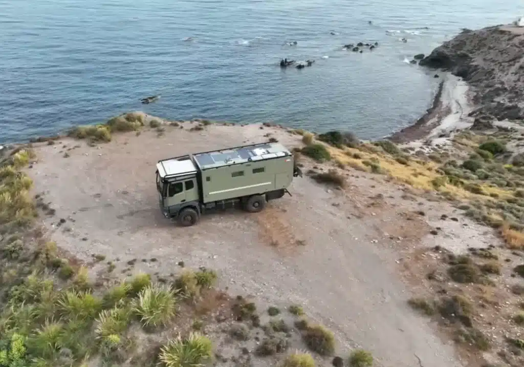 German couple expedition vehicle