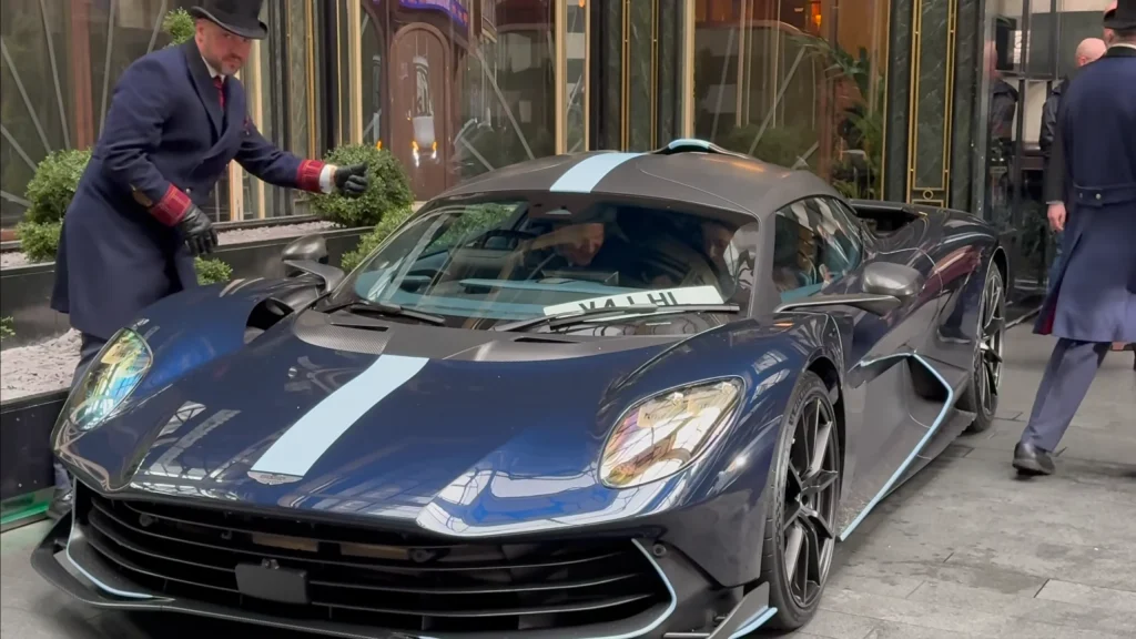 Gordon Ramsay drives his ultra-rare $1,100,000 Aston Martin Valhalla supercar around London then runs into an awkward problem
