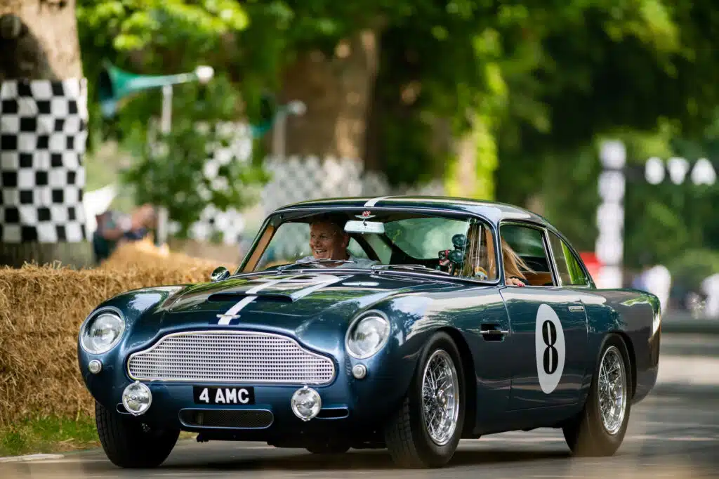 Gordon Ramsay in luxury car, the Aston Martin DB4 that he chose over Ferrari Daytona SP3 supercar