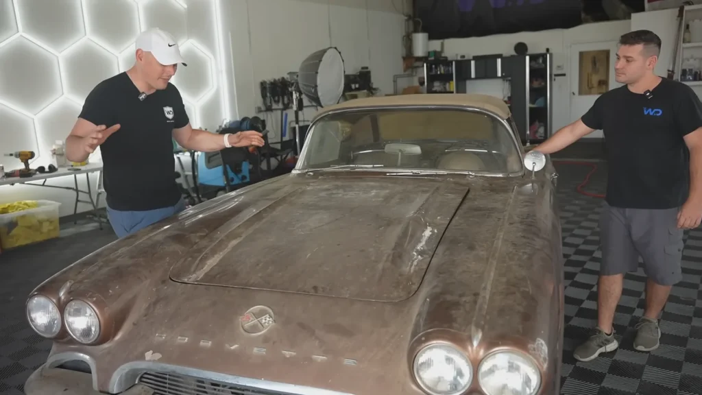 Grandfather 1962 Corvette transformed after years abandoned, Chevrolet Corvette sports car looks like new