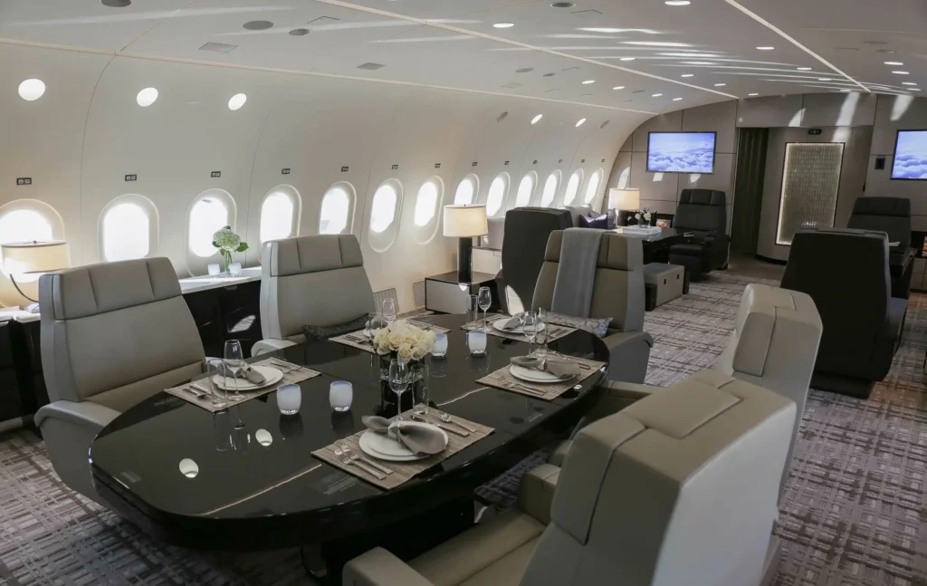 Despite being designed to carry 280 passengers an unnamed billionaire turned this Boeing 787 into palace in the sky