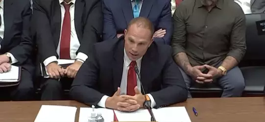 Grusch at US Congress hearing saying US govt has UFOs and alien bodies in its possession