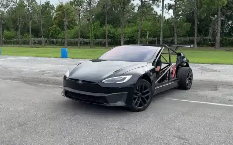 Tesla Plaid turned into race car