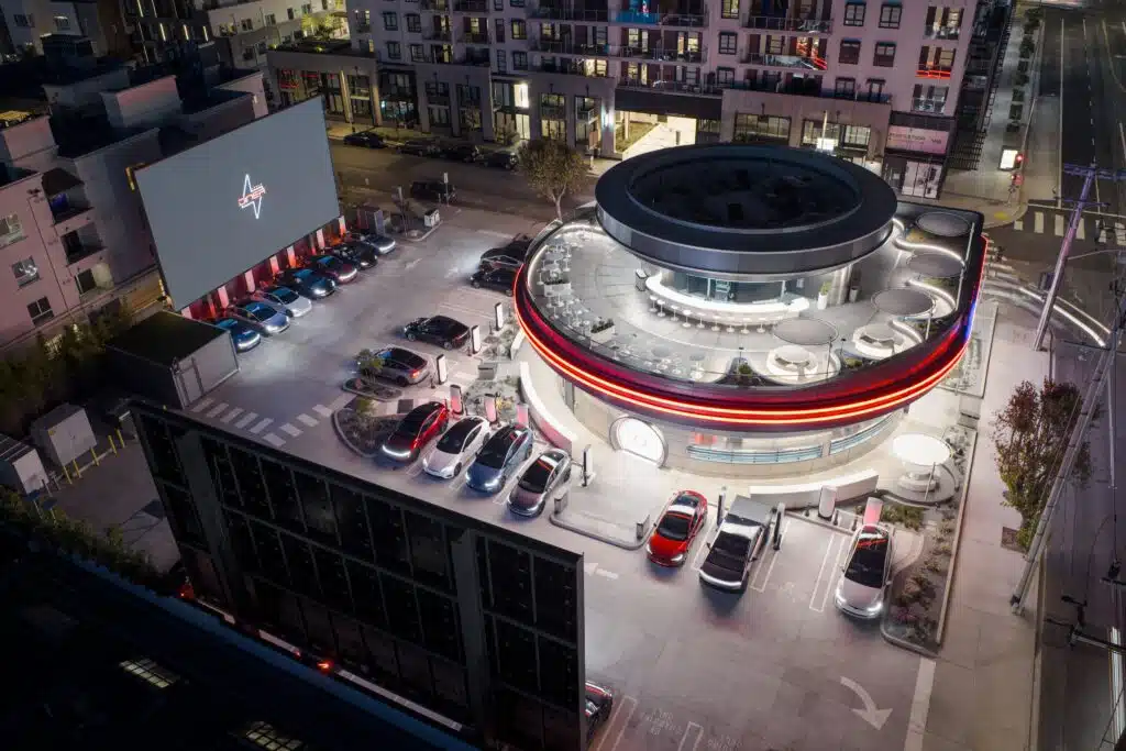 Burgers in Cybertruck boxes and robot popcorn at Tesla’s diner but not everyone’s impressed
