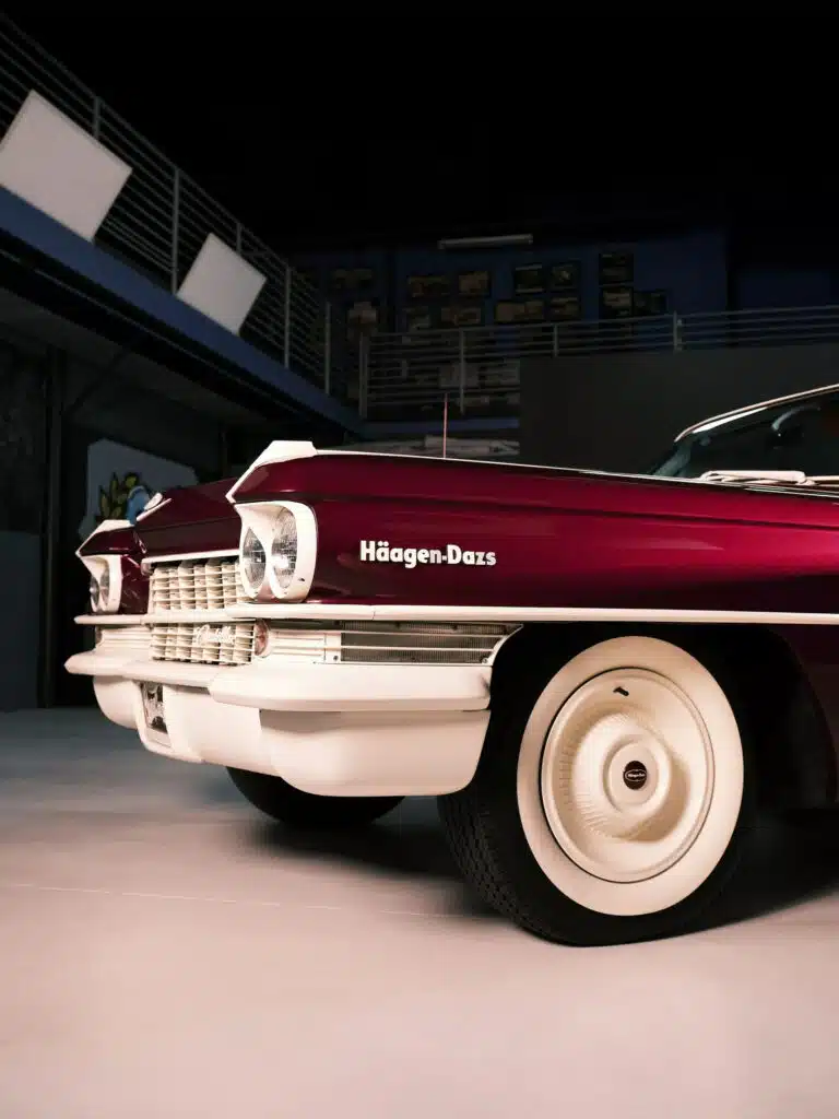 This custom Cadillac has been made into an ice cream freezer