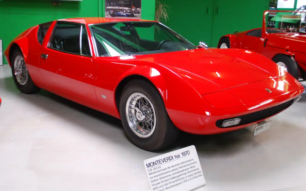 Monteverdi Hai 450 SS failed supercar from Switzerland in a museum