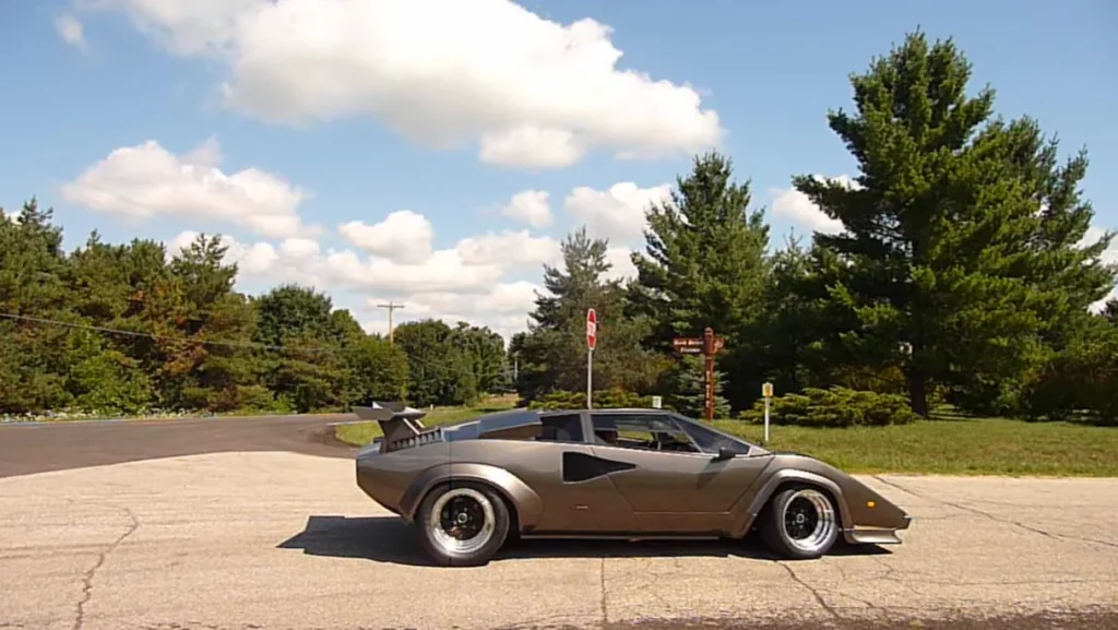 Wisconsin man spent 17 years building a meticulous replica of a Lamborghini Countach in his basement and had to cut a hole in the wall to get it out