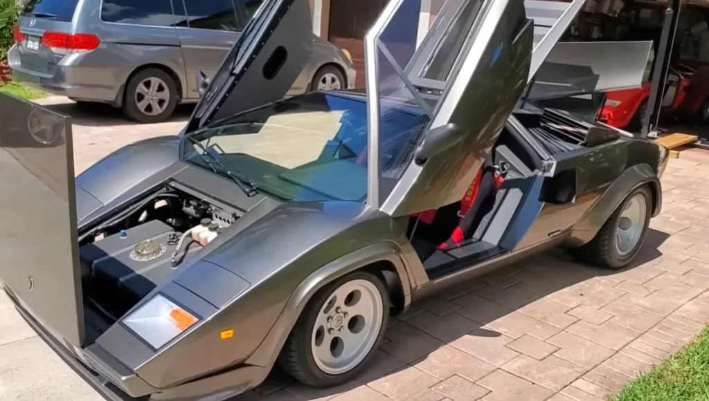 Wisconsin man spent 17 years building a meticulous replica of a Lamborghini Countach in his basement and had to cut a hole in the wall to get it out