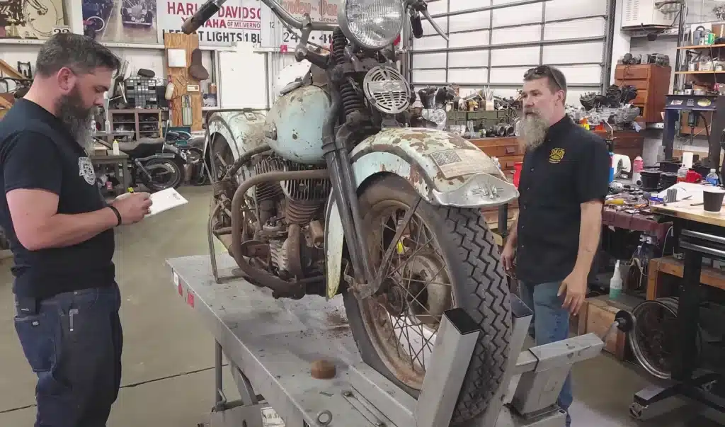 Classic motorcycle restoration