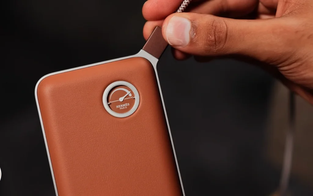 This Hermès power bank is just one example of luxury tech products that are more form than function