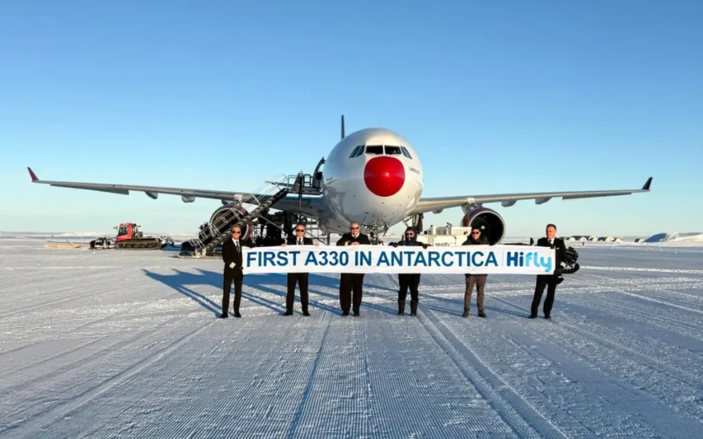 Hi Fly Malta has made history by being the first to achieve an Airbus A330 Antarctica landing
