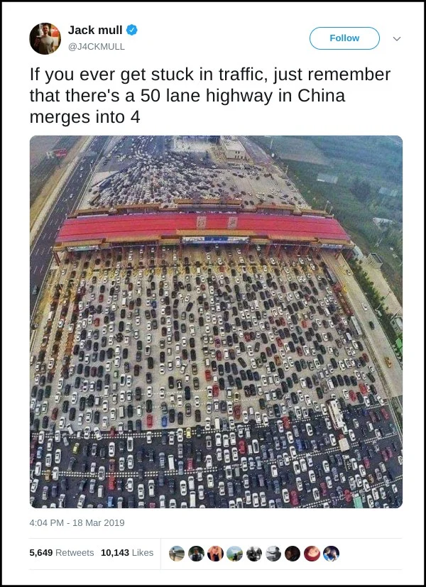 China's '50-lane highway' traffic jam is the final boss of getting stuck driving home