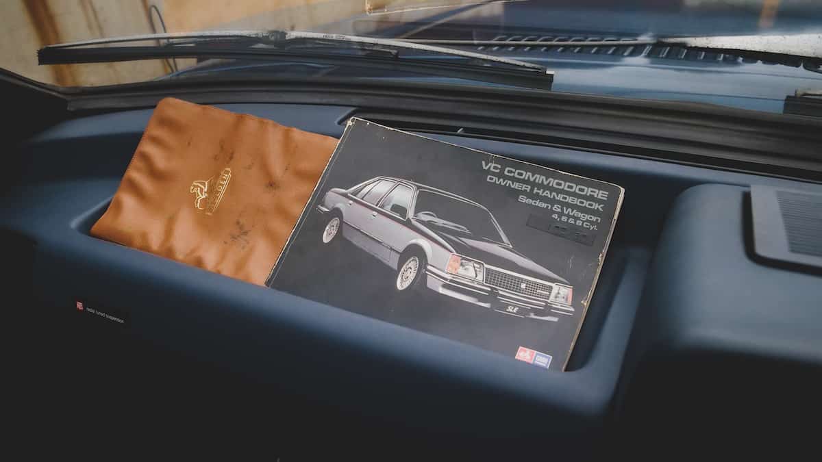 A Holden Commodore with log books.