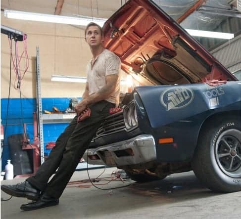 Hollywood cars - Ryan Gosling as Driver in Drive - badass movie characters