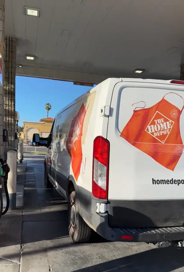 California man rented a Home Depot van to help him move but had absolutely no idea how to fill it up with gas