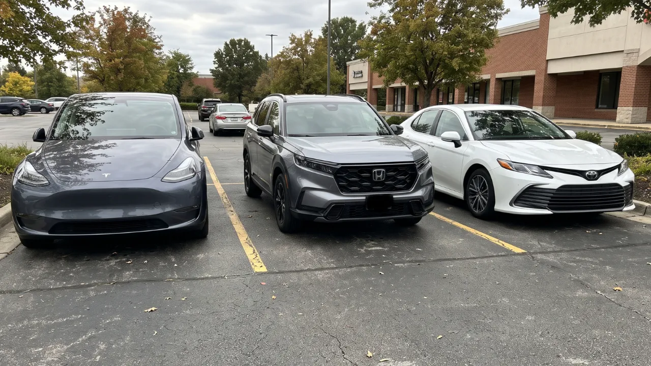 I worked out how much it'd cost to own a Tesla Model Y, a Honda CR-V and a Toyota Camry over 10 years and it's striking how different they are
