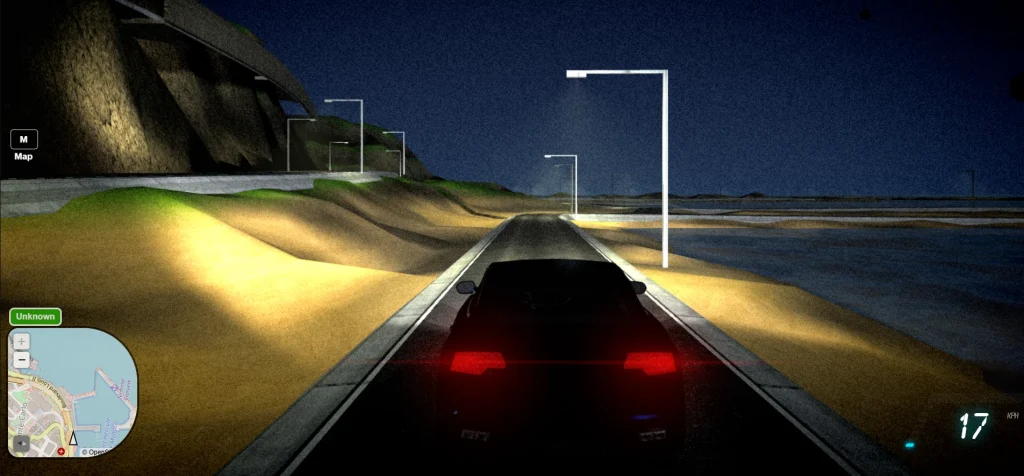 New free-to-play browser game uses real-world map data to let you drive almost anywhere on Earth for wild road trip