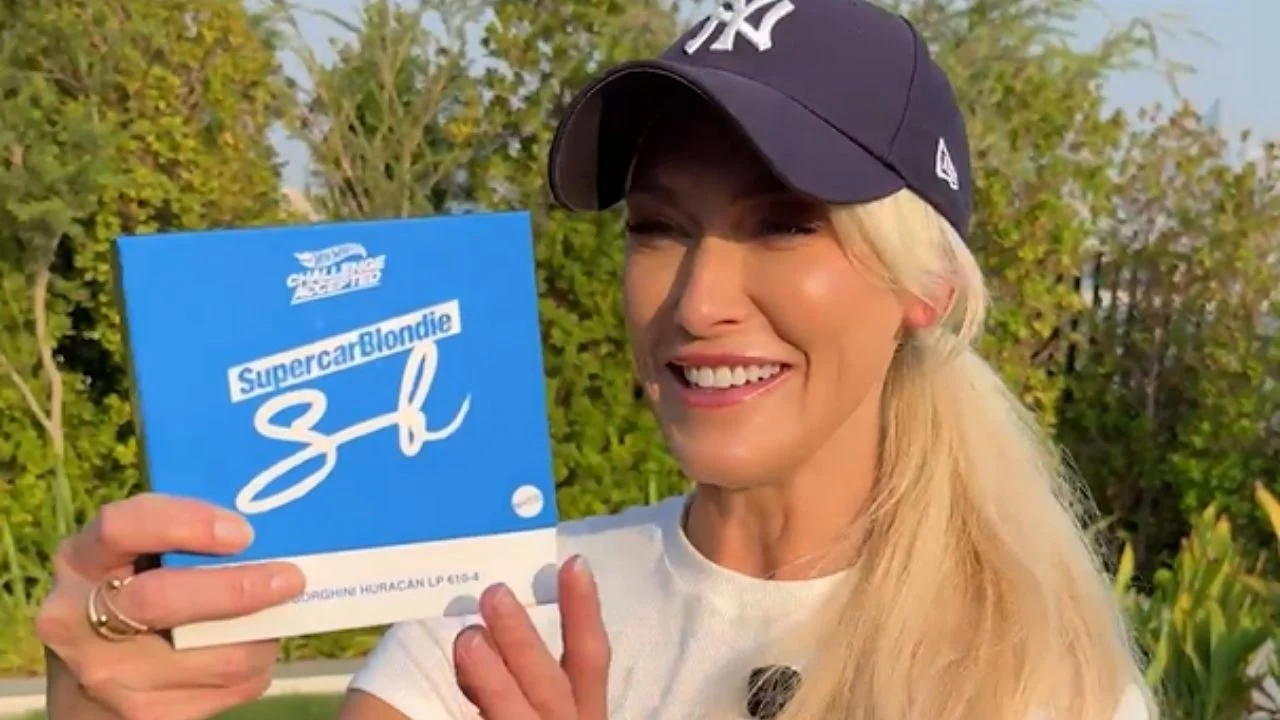 Supercar Blondie unboxes her own 'Lucy' Lamborghini Hot Wheels car with it now up for sale for everyone