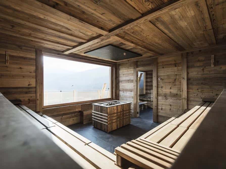 One of the saunas inside the Sky Spa
