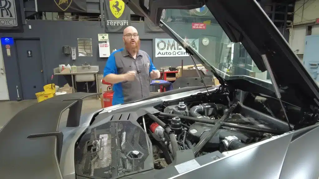Kansas mechanic explains why he charges big bucks for a Lamborghini oil change in a Lamborghini Aventador supercar