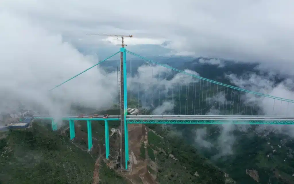 China piles 96 heavy trucks onto record-breaking bridge to test its limits