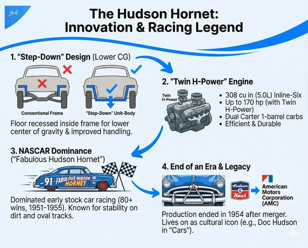 Jay Leno took a 93 year old lady for a cruise in the Hudson Hornet she hadn’t touched in 30 years