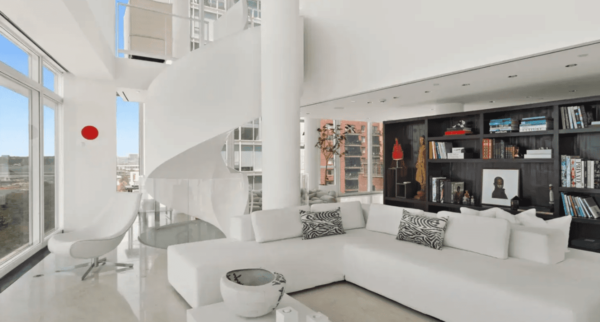Hugh Jackman's New York apartment living room.