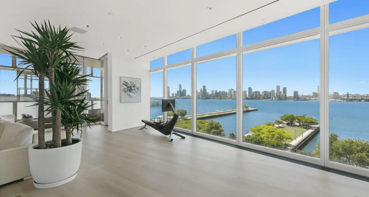 Views from Hugh Jackman's apartment in New York.