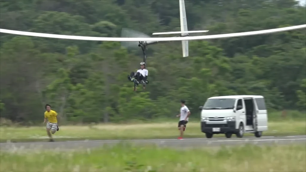 Japanese students create flying bicycle that's powered only by pedalling