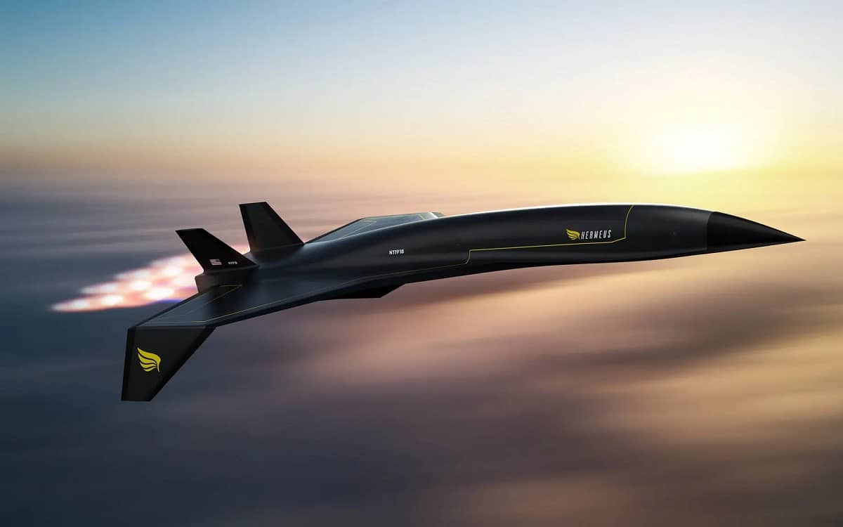 Hypersonic jet in the air