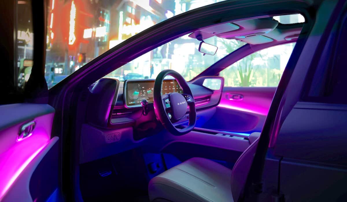 The car's human-centric interior