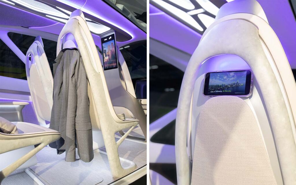 Seat-back coat hanger in the Supernal eVTOL concept